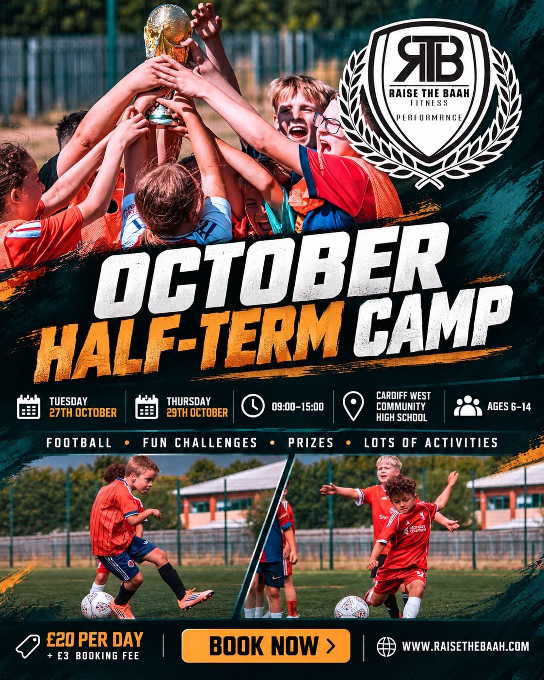 RTB October Half Term Camp poster.